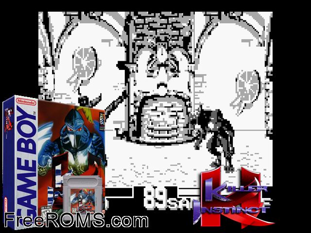 Killer Instinct[T+Spa100 Tanero] Gameboy Color game showing 3D box cover and gameplay screenshot